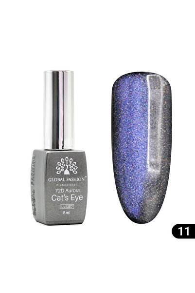 global fashion Βερνίκι νυχιών ημιμόνιμο Cat eyes 72D Aurora, 11
