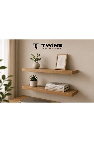 Twins Concept Duvar Rafı uçan raf 2li Raf