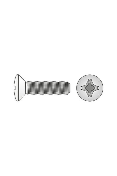 Rocast Set 250 x Surub Cap Semiinecat Locas Cruciform 966 Otel Gr.4.8 Zincat-...