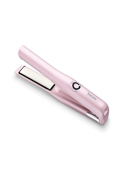 Beurer HS20 Cordless Rechargeable Hair Straightener With USB Charging Cable Pink