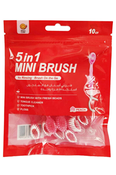 snail Toothbrush with Toothpaste, Single-Use, Peach Flavor, 10 Pieces