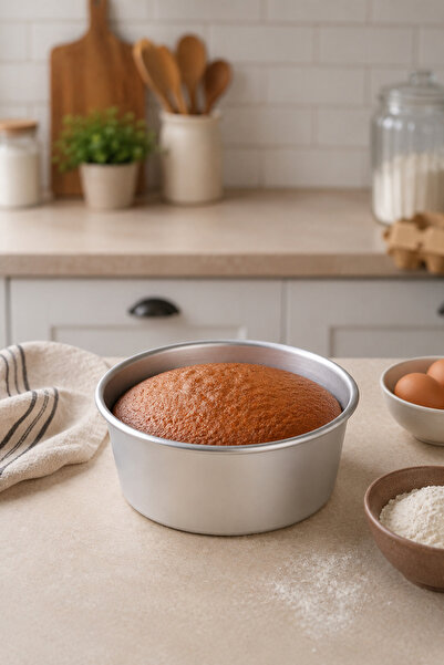 Kitchen Way Aluminum Metal Round Cake Mold Durable Pastry Cake 1250ml Baking ...