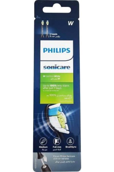 Philips رؤوس بديلة سونيكير أوبتيمال وايت لفرشاة الأسنان الكهربائية، قطعتان