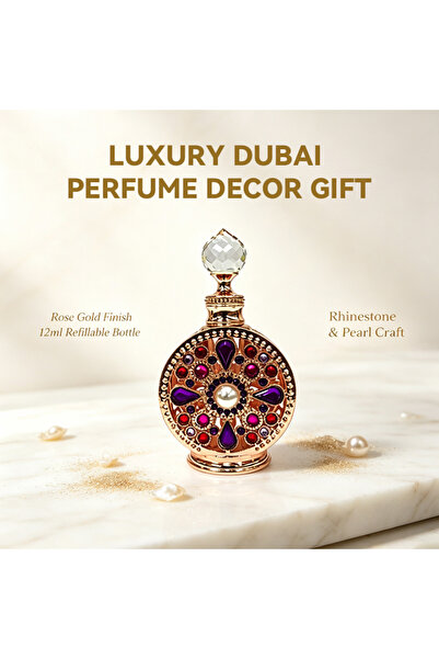 ARIANA Retro Arabian Style Rhinestone Perfume Bottle, Luxury Crystal Stopper ...