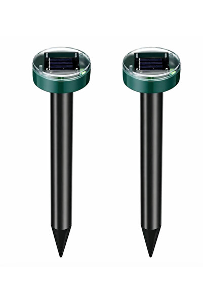 LILY Set de 2 dispozitive solare rotunde cu ultrasunete pentru alungarea cârt...