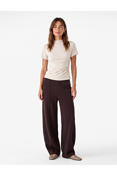 Koton Ribbed Balloon Form Barrel Pants with Pockets