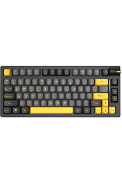 MARVO KG958W Meqa 80W Wireless 2.4GHz Bluetooth Wired RGB Keyboard (Black/Yel...