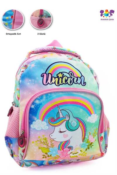 LilyMoon Unicorn Rainbow Girls Kindergarten Bag - Girls School Bag Orthopedic...