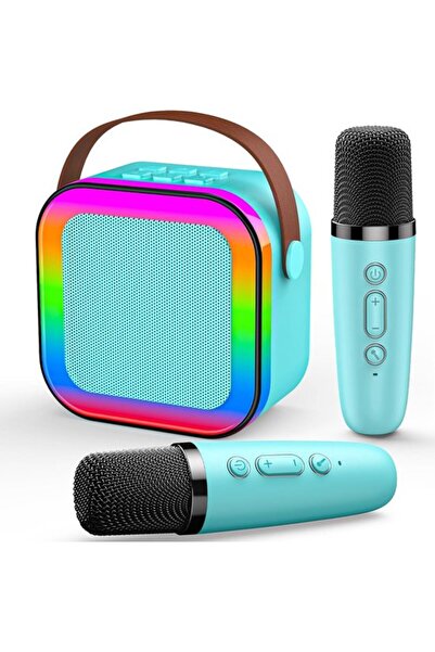 STARSTAR Karaoke machine 2 mics, Bluetooth, DSP, blue.