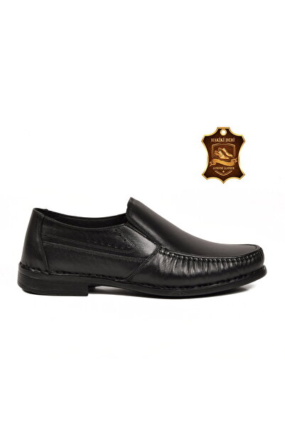 Voyager Black Genuine Leather Men's Classic Shoes