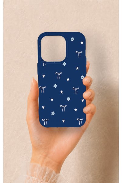 Vip Case iPhone 14 Pro Compatible Mini Bow Patterned Silicone Case