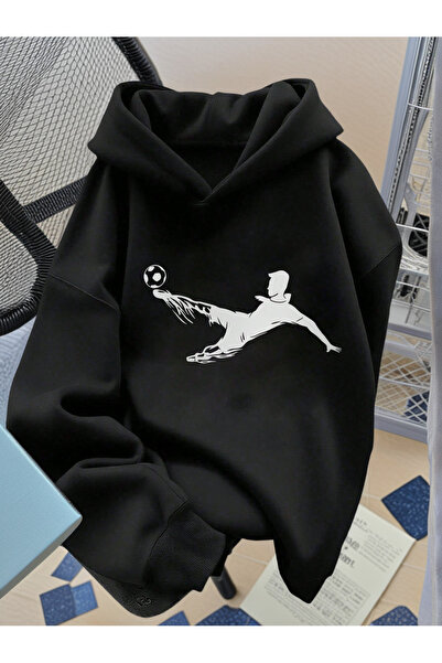 SVART WEAR Children's Half Volley Printed Hoodie Hooded Sweatshirt Combed Cot...