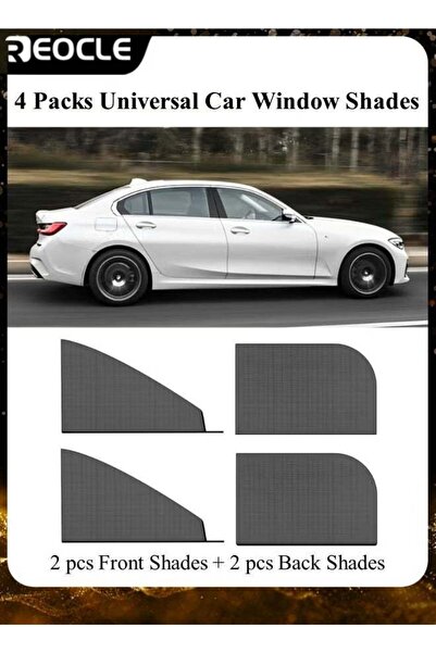 REOCLE Universal Car Window Shades 4 Packs Side Window Shade Breathable Mesh ...