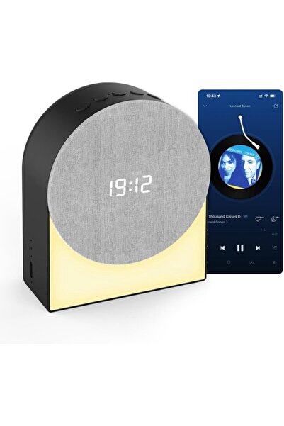 STARSTAR Alarm clock lamp Bluetooth speaker, 4-in-1, black.
