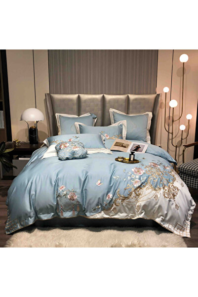 OEM Duvet Cover Set set, %100 Cotton with deluxe embroidery, 4 pieces, classi...