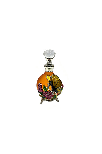 ARIANA Vintage 25ml Decorative Glass Perfume Bottle with Butterfly Floral Mot...
