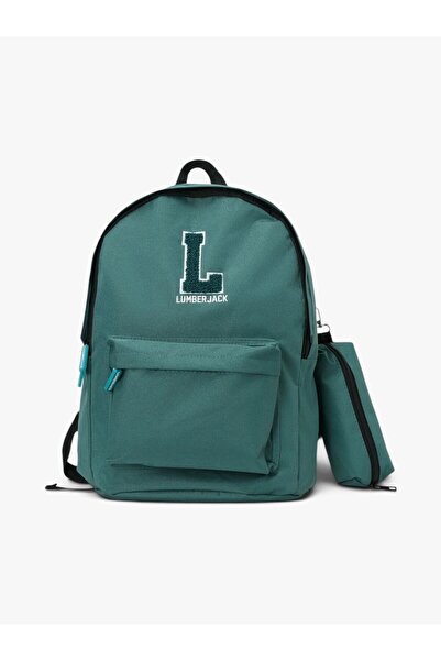 lumberjack حقيبة ظهر للجنسين باللون الأخضر OXFORD LJK BPCK