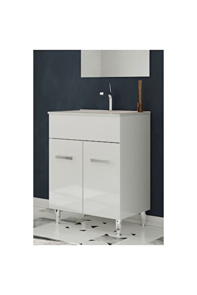 Kring Bază de mobilier de podea Madrid cu 2 uși și chiuvetă ceramică, față di...