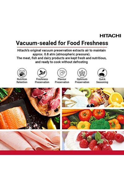 HITACHI 720L Gross, Net 514L, Side by Side 4 Door Refrigerator, 10 Year on Inverter Compressor, French Door Fridge, Dual Fan Cooling, Automatic Ice Maker RWB720VUK04GBK Glass Black