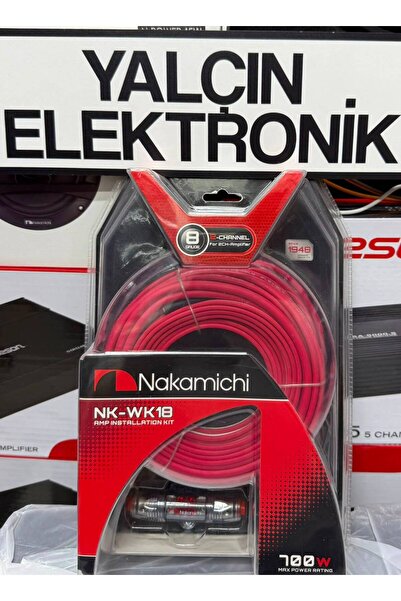 NAKAMICHI Nk-wk18 Amplifikatör Montaj Kiti 8ga Bakır Orjınal 5mt Yenı Seri Se...