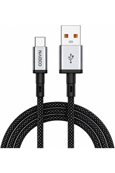 naieco USB to Type-C Cable 1M, 27W Fast Charging Nylon Braided Cable, 480Mbps High Speed Data Transfer & Sync, Durable Charging Cord with Safety Protection