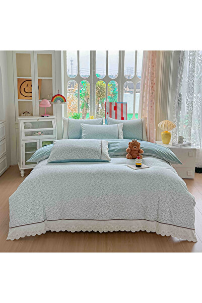 OEM %100 cotton% Lace Duvet Cover Set Set – 4 Pieces, Stretchy Sheet