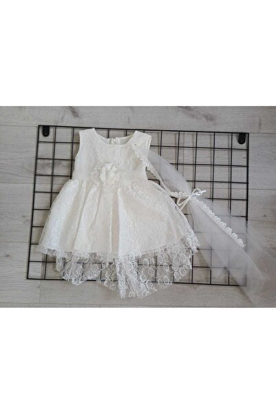 Boncuk Baby KIZ BEBEK ELBİSE DOĞUMGÜNÜ KINA ELBİSE DANTELLİ GELİNLİK 9-12 AY