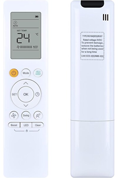 OEM Ανταλλακτικό Τηλεχειριστήριο RG10B(B)/BGEF για Κλιματιστικό Midea RG10B(D...