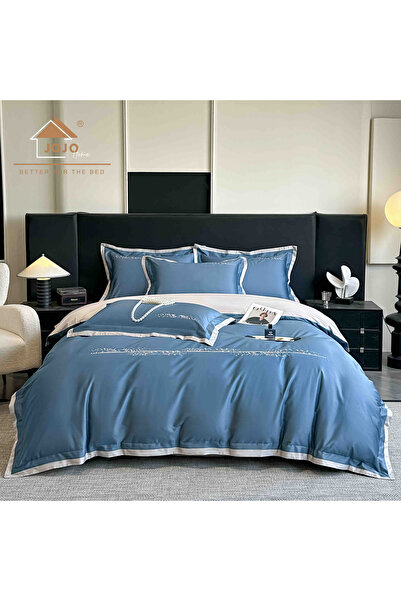 OEM Duvet Cover Set set, %100 Cotton with deluxe embroidery, 4 pieces, classi...