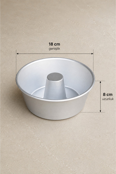 Kitchen Way قالب كيك أنبوبي من الألومنيوم متين مع قاعدة أسطوانية، قالب كيك سعة 1100 مل، قالب معجنات KW-3361