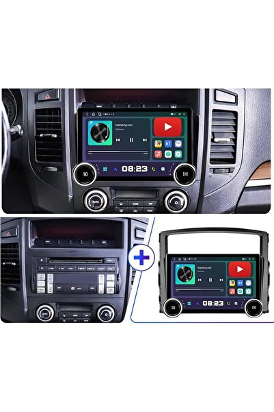 Carplayer شاشة أندرويد لسيارة ميتسوبيشي باجيرو موديل 2007-2019 مع مقبضين، تدع...