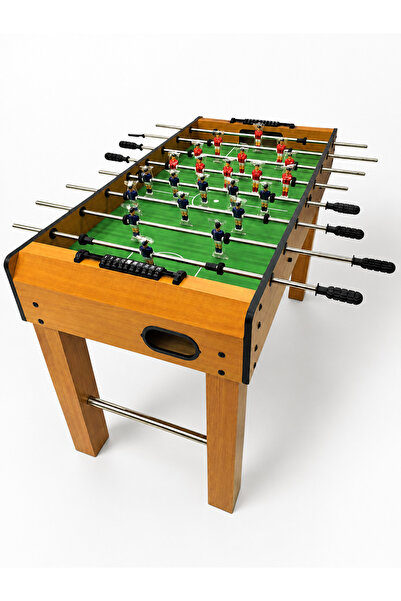 mtz Large Foosball Table with Wood-Style Cabinet, Metal Rods, Non-Slip Handle...