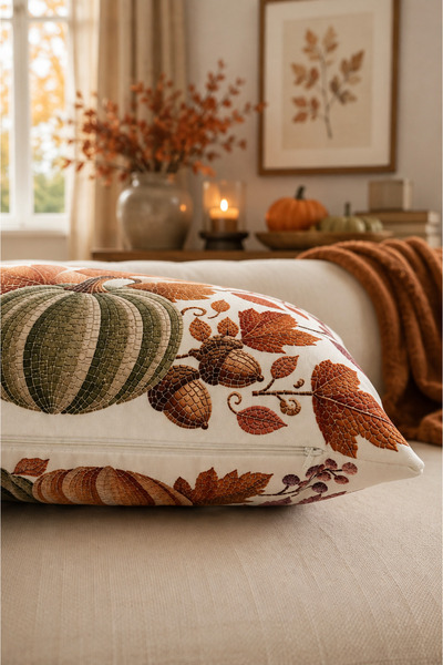 Pilloveland Dikdörtgen Kırlent Kılıfı Çift Tarafı Baskılı 50x30 cm - Mozaik