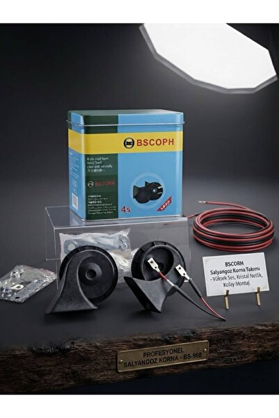 AKSOY Korna Seti Dadat Salyangoz Siyah 12V 400HZ-500HZ 110DB [UNIVERSAL ]