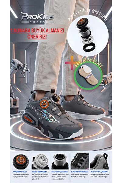 Prokids Children's Sports Shoes with Rotating Lacing Mechanism - Ergonomic Li...