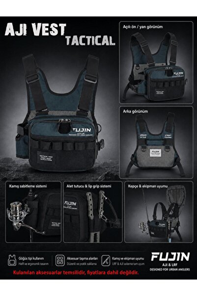 Fujin Tactical Vest Indigo Balıkçı Çantası