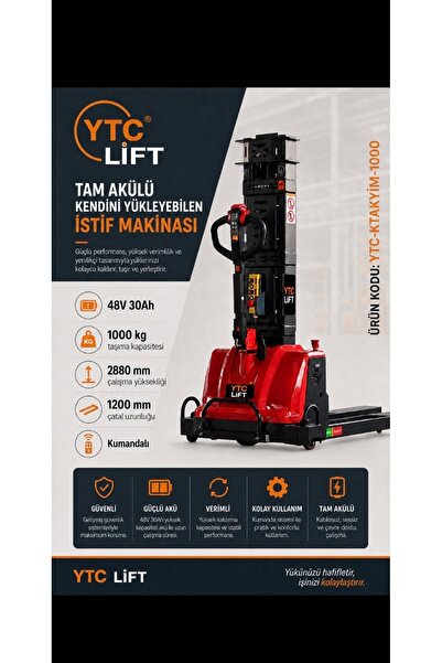 YTC LİFT TAM AKÜLÜ KUMANDALI İSTİF MAKİNASI KENDİNİ YÜKLEYEBİLEN