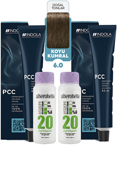 Alberobello Oksidan+Indola PCC Saç Boyası 60 Ml. (2'şer Adet)