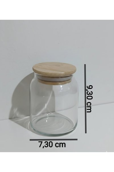 Öz-Home طقم جويه من 3 برطمانات بغطاء خشبي (290 سم مكعب)
