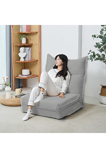 GGEROU Floor Sofa with Back Support, 5 Reclining Poistion Adjustable Bed, Fol...