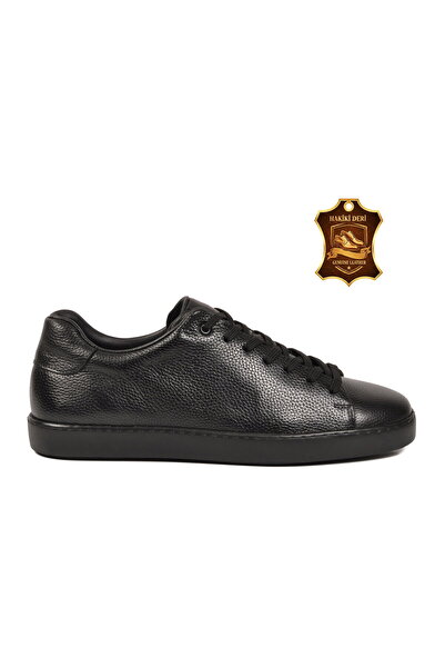 Aspor Black Floter (Large Size) Genuine Leather Men's Casual Shoes