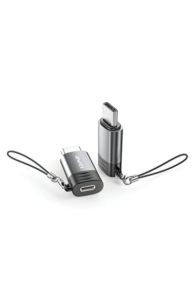 AWEI Adaptor A12 USB-C la Lightning mamă, Gri