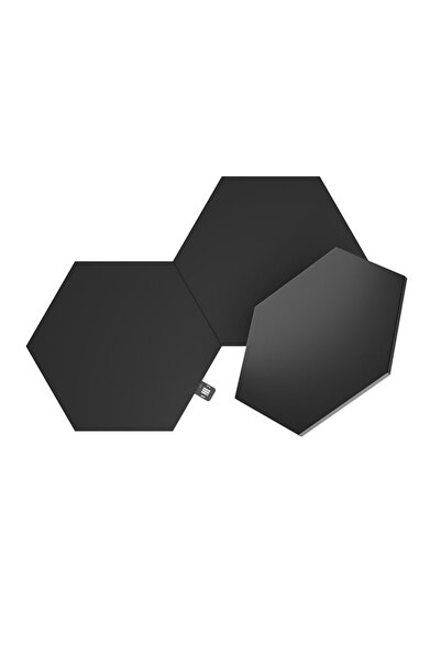 Nanoleaf Forme Hexagonale Negre, Pachet de 3, Panouri LED RGBW Inteligente, K...