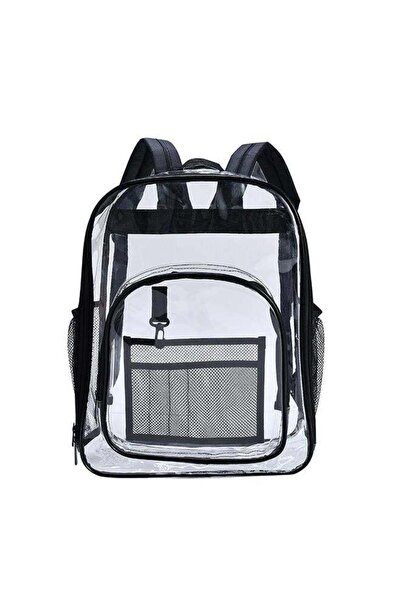 Generic Transparent School Backpack, With Water-Resistant PVC Plastic Materia...