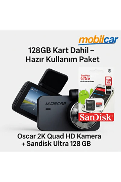 MobilCar Oscar 2k Quad Hd Araç Içi Yol Kayıt Kamerası – Wifi – Gece Görüşlü –...