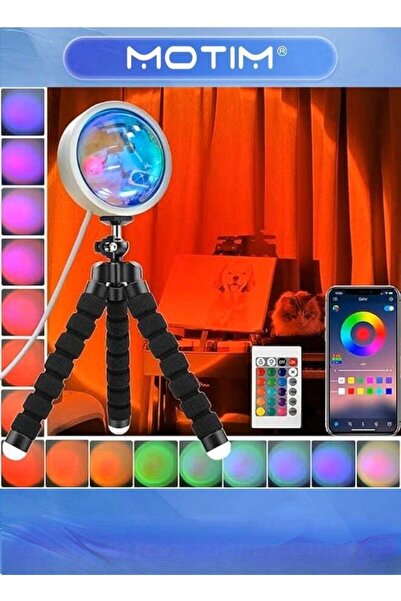 MOTIM Sunset lamp Projector Sunset Projection lamp Wireless App Control and R...