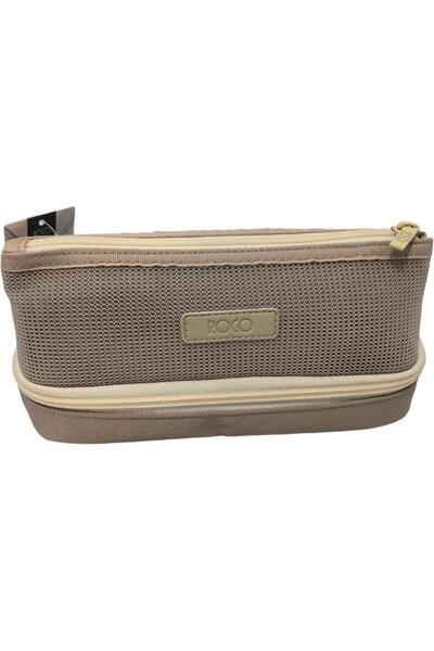 Roco Soft Pencil Case, Plain Color with Printed Logo, Bottom Compartment, Yel...