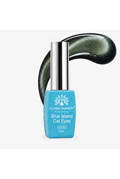 GLOBAL FASHION Professional Blue Island Cat Eyes Gel Nail Polish 8ml