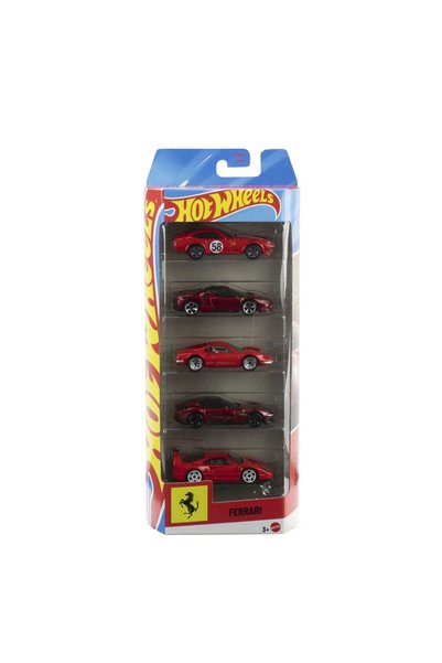 mattel HOT WHEELS SET OF 5 METALLIC FERRARI CARS