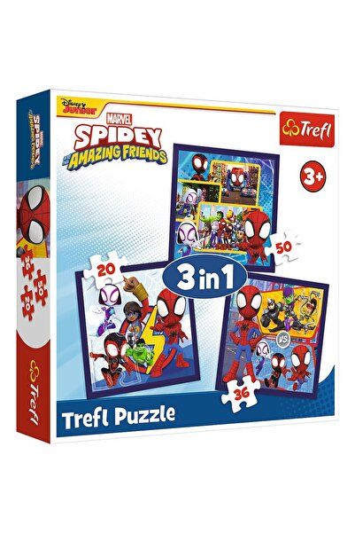 Trefl 3IN1 MARVEL SPIDEY AND HIS EXTRAORDINARY FRIENDS PUZZLE